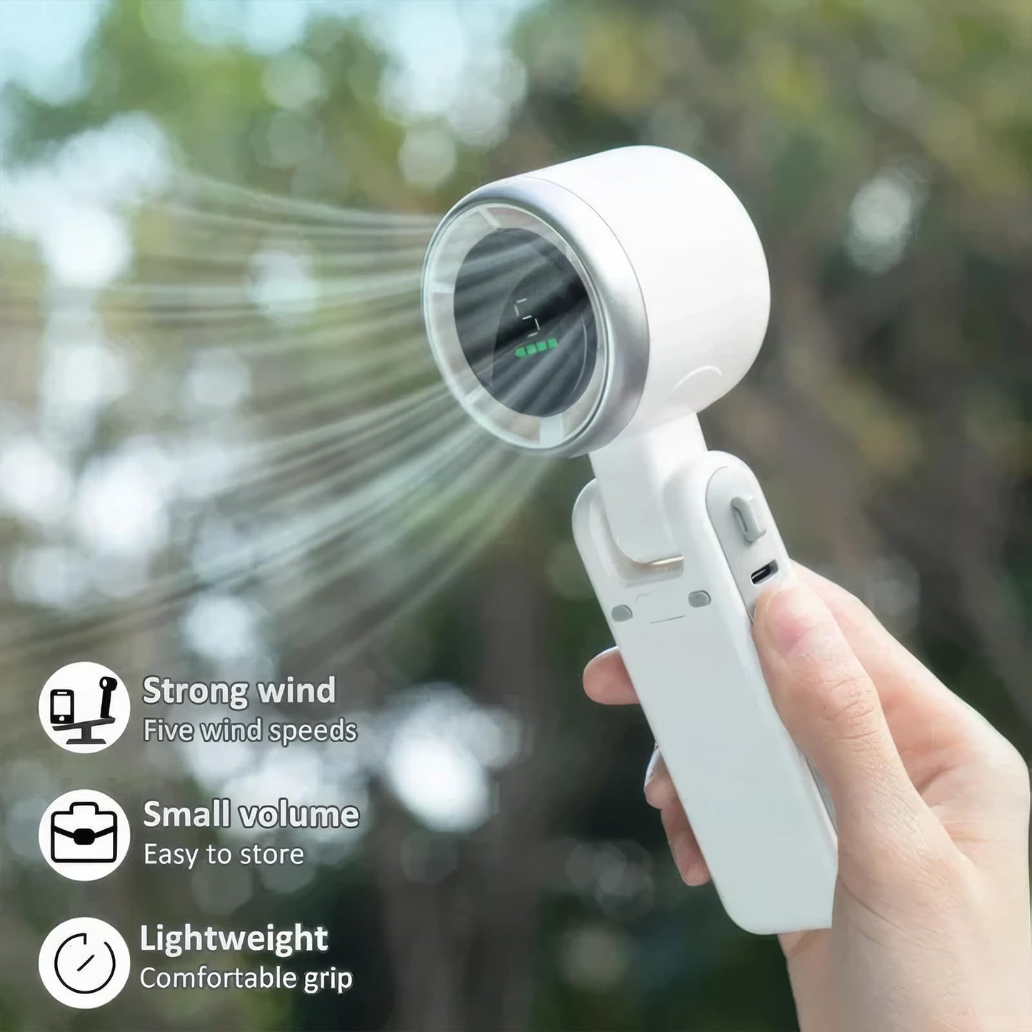 Portable Hanging Neck Fan – 180° Foldable, Handheld or Desktop Mini Turbo Fan, High-Speed & Powerful for Outdoor Cooling