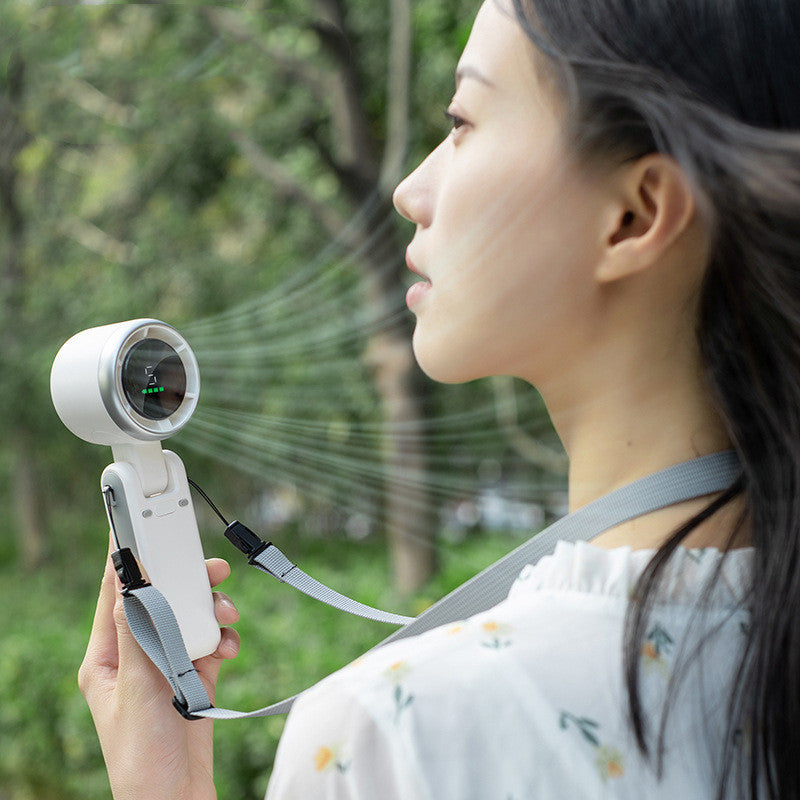 Portable Hanging Neck Fan – 180° Foldable, Handheld or Desktop Mini Turbo Fan, High-Speed & Powerful for Outdoor Cooling